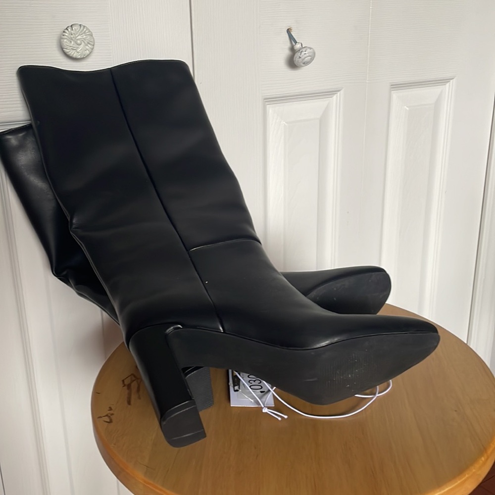 a new day Black Mid-Calf Block Heel Boots - Picture 4 of 5